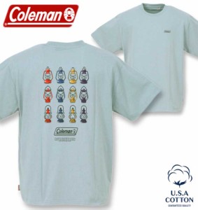 大きいサイズ Coleman USAコットン半袖Tシャツ サックス 3L 4L 5L 6L 7L 8L/1278-3527-2-55