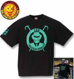 大きいサイズ 新日本プロレス L・I・J カラベラ 半袖Tシャツ ブラック×グリーン 3L 4L 5L 6L 8L/1278-3690-1-55