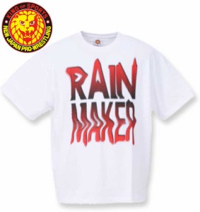 大きいサイズ 新日本プロレス オカダ・カズチカ「RAINMAKER」半袖Tシャツ ホワイト 3L 4L 5L 6L/1278-3693-1-55