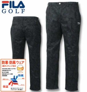 大きいサイズ FILA GOLF カモフラプリント ボンディングパンツ ブラック 100cm〜120cm/1274-3331-2-158