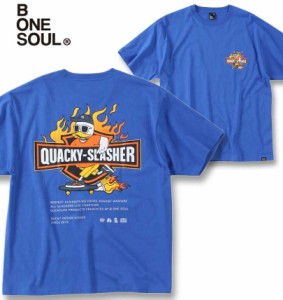 大きいサイズ b-one-soul DUCK DUDEフレイム半袖Tシャツ ロイヤルブルー 3L 4L 5L 6L/1258-3282-1-59