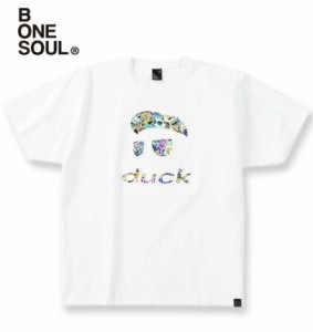 大きいサイズ b-one-soul DUCK DUDE エンボス 半袖 Tシャツ ホワイト 3L 4L 5L 6L/1258-4292-1-59