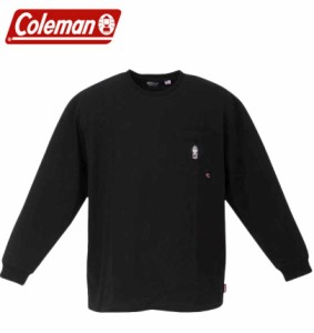 大きいサイズ Coleman 天竺 長袖Tシャツ ブラック 3L 4L 5L 6L 8L/1278-3600-2-59