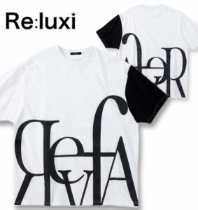 大きいサイズ Re:luxi ビッグロゴ 半袖 Tシャツ ホワイト 3L 4L 5L 6L/1278-4526-1-59