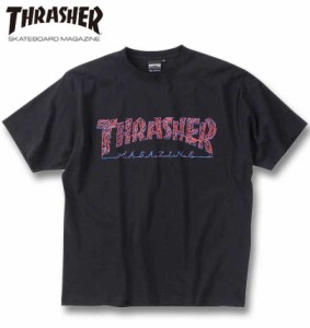 大きいサイズ THRASHER veins comp 半袖 Tシャツ ブラック 3L 4L 5L 6L 8L/1278-4563-2-59