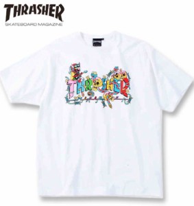 大きいサイズ THRASHER devil's Music 半袖 Tシャツ ホワイト 3L 4L 5L 6L 8L/1278-4564-1-59