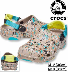 大きいサイズ crocs(クロックス) サンダル(CLASSIC ALL TERRAIN TERRAZZO CLOG) マルチ×マッシュルーム M12/30cm M13/31cm 1240-2271-1-