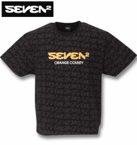 大きいサイズ SEVEN2 半袖Tシャツ ブラック 3L 4L 5L 6L 8L/1268-3203-2-63