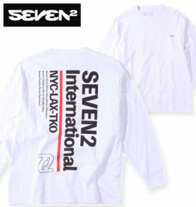 大きいサイズ SEVEN2 ポケット付 長袖Tシャツ ホワイト 3L 4L 5L 6L 8L/1268-3320-1-63