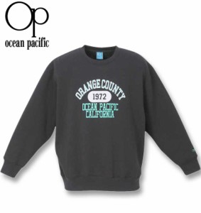 大きいサイズ OCEAN PACIFIC 裏起毛 クルーネックスウェット チャコールグレー 3L 4L 5L 6L 8L/1278-3616-2-63