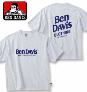 大きいサイズ BEN DAVIS フロッキーロゴ 半袖 Tシャツ オートミール 3L 4L 5L 6L/1278-4571-1-63