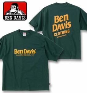 大きいサイズ BEN DAVIS フロッキーロゴ 半袖 Tシャツ ボトルグリーン 3L 4L 5L 6L/1278-4571-2-63