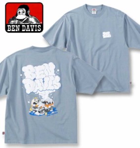 大きいサイズ BEN DAVIS カーウォッシュ 半袖 Tシャツ ブルーグレー 3L 4L 5L 6L/1278-4572-1-63