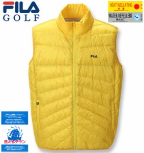 大きいサイズ FILA GOLF ハイブリット ダウンベスト イエロー 3L 4L 5L 6L/1273-3300-1-168