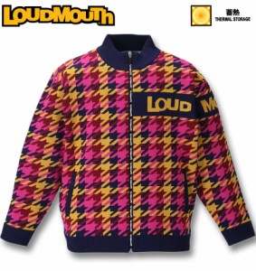 大きいサイズ LOUDMOUTH 裏蓄熱軽量ニットジャケット ピンク 3L 4L 5L 6L/1278-2377-1-268