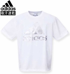 大きいサイズ adidas アディダス BOS半袖Tシャツ ホワイト×シルバー 3XO〜8XO/1278-3291-1-69