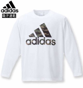 大きいサイズ adidas アディダス BOSカモ長袖Tシャツ ホワイト 3XO〜8XO/1278-3300-1-69