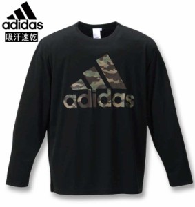 大きいサイズ adidas アディダス BOSカモ長袖Tシャツ ブラック 3XO〜8XO/1278-3300-2-69