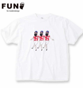 大きいサイズ FUN for modemdesign オジサンアロハ柄 半袖 Tシャツ ホワイト 3L 4L 5L 6L 8L/1278-4215-1-69