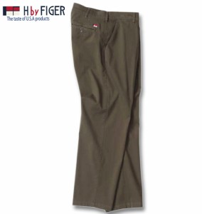 大きいサイズ H by FIGER ストレッチチノパンツ カーキ 100〜160cm/1164-7225-4-75