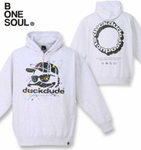 大きいサイズ b-one-soul DUCK DUDE スプラッシュ プルパーカー オートミール 3L 4L 5L 6L/1258-3326-1-75