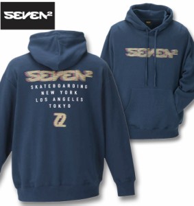 大きいサイズ SEVEN2 裏毛プルパーカー ネイビー 3L 4L 5L 6L 8L/1268-2311-1-75