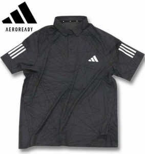 大きいサイズ adidas golf アディダスゴルフ レイビームプリント ドライ 半袖 ポロシャツ カーボン 3XL/1278-4201-2-178