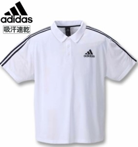 大きいサイズ adidas(アディダス) 半袖ポロシャツ ホワイト 3XO〜8XO/1278-2282-1-79