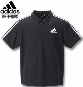 大きいサイズ adidas(アディダス) 半袖ポロシャツ ブラック 3XO〜8XO/1278-2282-2-79