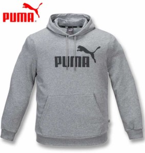 大きいサイズ PUMA エッセンシャルビッグロゴプルパーカー ミディアムヘザーグレー 2XL 3XL 4XL/1278-3203-1-79