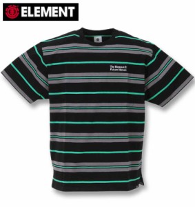 大きいサイズ ELEMENT BIG BORDER半袖Tシャツ ブラック 3L 4L 5L 6L/1278-3552-2-79