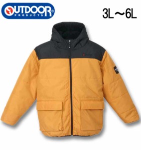 大きいサイズ OUTDOOR PRODUCTS 240Tフルダルタフタ 中綿キルトジャケット オレンジ 3L 4L 5L 6L/1253-3323-1-89