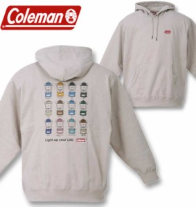 大きいサイズ Coleman 裏起毛 プルパーカー アイボリー 3L 4L 5L 6L 8L/1278-3603-1-89