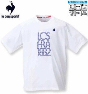 大きいサイズ LE COQ SPORTIF ヘランカ サンスクリーン 半袖 Tシャツ ホワイト 3L 4L 5L 6L/1278-4220-1-89