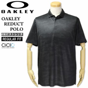大きいサイズ OAKLEY(オークリー) ゴルフ ジオメトリック柄 半袖ポロシャツ REDUCT POLO/XL XXL/BS-FOA403089