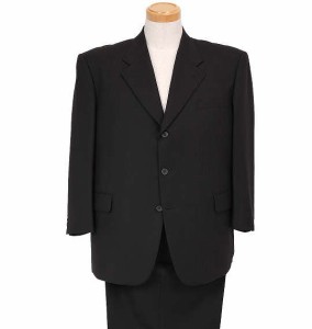 大きいサイズ シングル3ツ釦スーツ(2パンツ) チャコールグレー KM/1122-5461-2-398