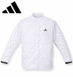 大きいサイズ adidas golf BOSグラフィック 保温 中わたジャケット ホワイト 3XL/1273-3360-1-298