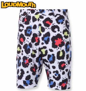 大きいサイズ LOUDMOUTH ストレッチツイル柄ハーフパンツ ネオンレオパード 100cm〜130cm/1274-3221-1-198