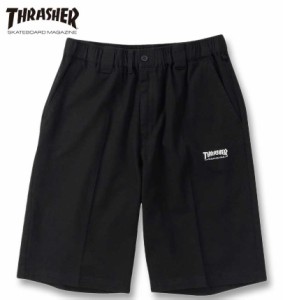 大きいサイズ THRASHER カツラギ ワーク ハーフパンツ ブラック 3L 4L 5L 6L 7L 8L/1274-4541-2-98