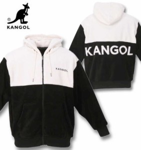 大きいサイズ KANGOL シルキーフリースジャケット オフホワイト 3L 4L 5L 6L 8L/1278-3652-1-98