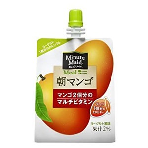 コカコーラ ミニッツメイド朝マンゴ 180gパウチ×24本【3〜4営業日以内に出荷】