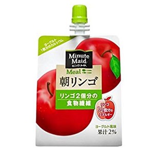 コカコーラ ミニッツメイド朝リンゴ 180gパウチ×24本【3〜4営業日以内に出荷】