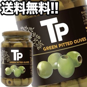 【5月24日出荷開始】富永貿易 TPグリーンオリーブ 340g瓶×12本［賞味期限：1年以上］1ケース1配送でお届け［送料無料］