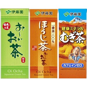 伊藤園 お茶 250ml紙パック×96本[24本×4箱] 選り取り［お〜いお茶緑茶・健康ミネラルむぎ茶・お〜いお茶ほうじ茶］【3〜4営業日以内に