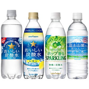 【3〜4営業日以内に出荷】ポッカサッポロ 炭酸水・天然水 500〜600mlPET×48本[24本×2箱] 選り取り［賞味期限：2ヶ月以上］［送料無料］