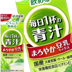 伊藤園 毎日1杯の青汁 まろやか豆乳ミックス 200ml紙パック×96本［24本×4箱］［賞味期限：2ヶ月以上］［送料無料］【3〜4営業日以内に