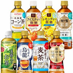  【送料無料】ポッカサッポロ お茶系　 500〜600mlPET×24本×2ケースセット お好きな2種類 48本セット【4〜5営業日以内に出荷】