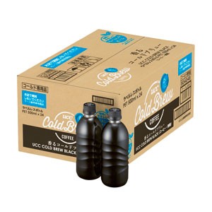 UCC  COLD BREW BLACK(コールドブリュー ブラック) ラベルレスボトル 500mlPET×24本【3〜4営業日以内に出荷】[送料無料] 