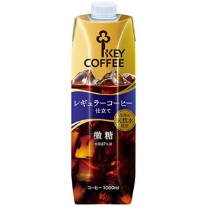 キーコーヒー KEY COFFEE レギュラーコーヒー仕立て リキッドコーヒー 微糖 1000ml×18本【7〜10営業日以内に出荷】 1L 珈琲