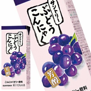 サントリー  ぶどうこんにゃく ゼリー飲料 こんにゃく 250ml紙パック×24本【3〜4営業日以内に出荷】[送料無料] 